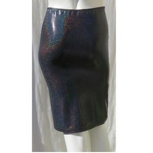 Holographic pencil skirt! 🖤🌈🖤